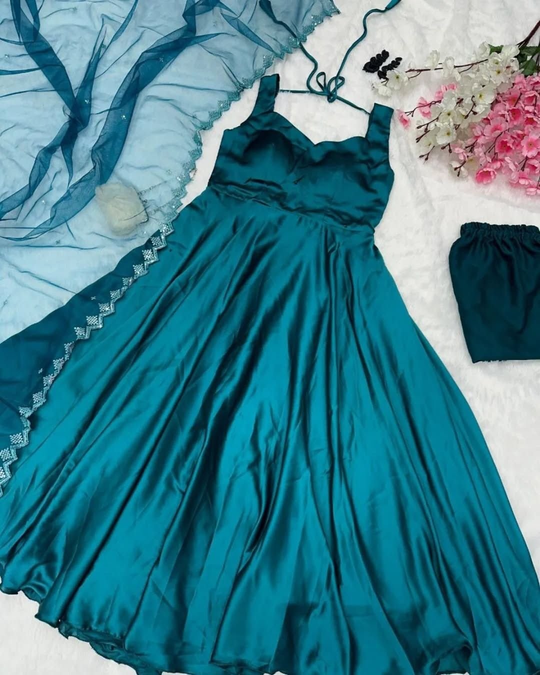 Satin Day Dress